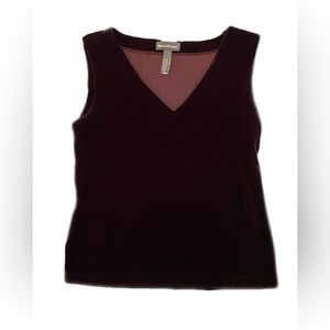 Burgundy Banana Republic velvet top